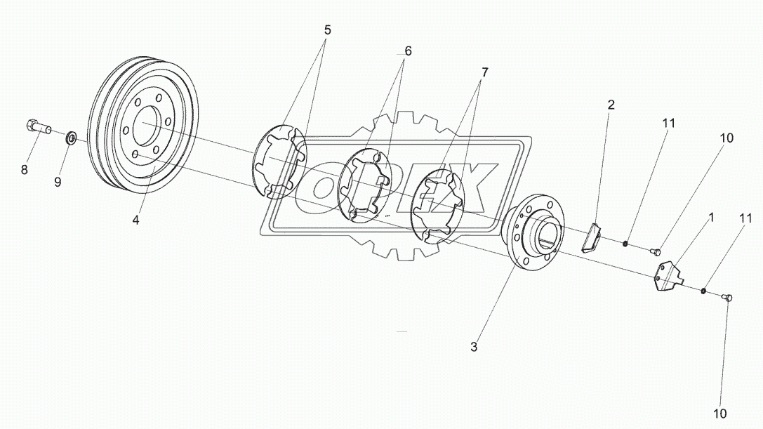 Шкив КЗК-12-0290090А