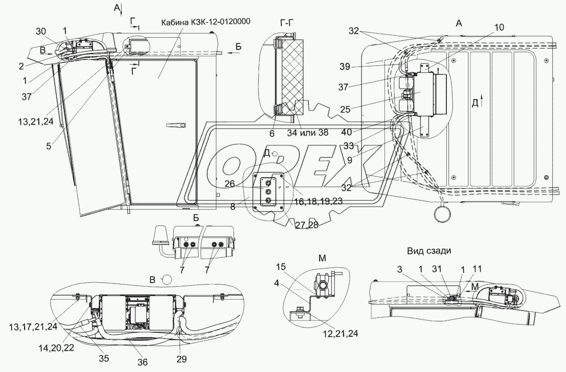 Установка испарителя КЗК-12-0113040-01