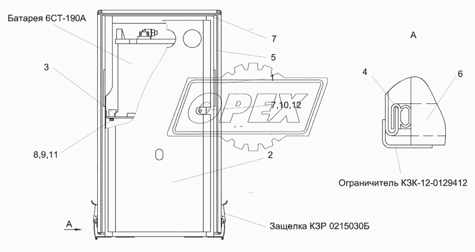 Ящик аккумуляторный КЗК-12-0129000А