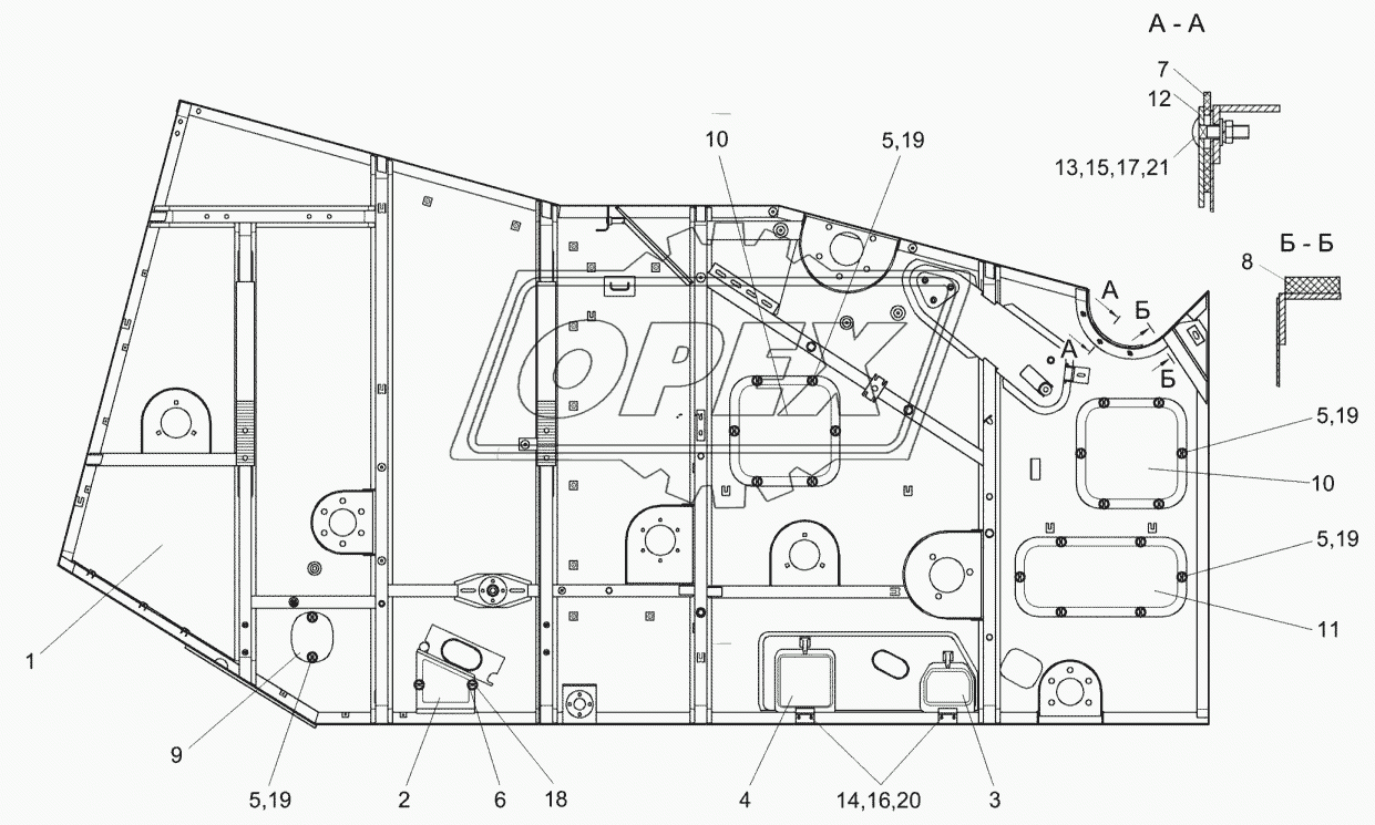 Боковина правая КЗК-10-0202040