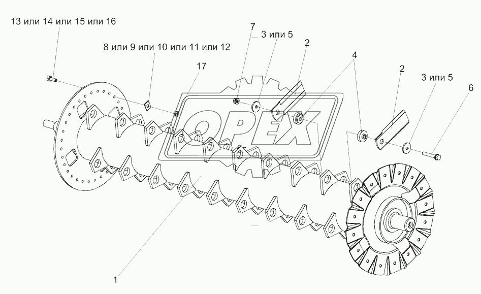 Ротор измельчителя КЗК-10-0290140А