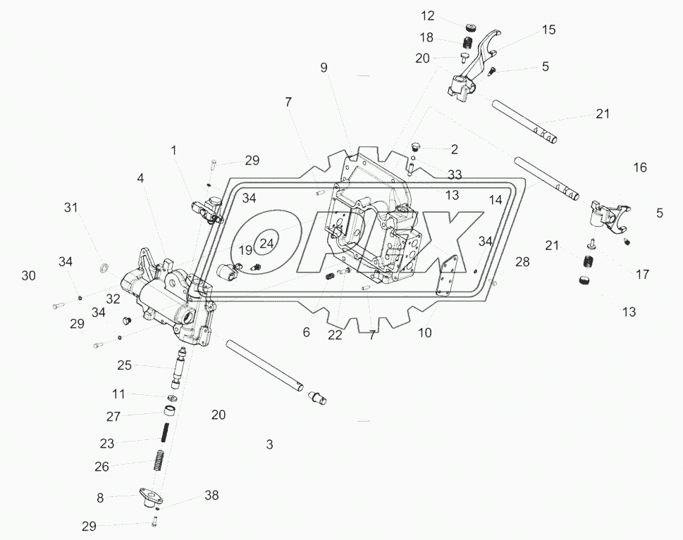 Механизм переключения диапазонов КЗК-12-0107560