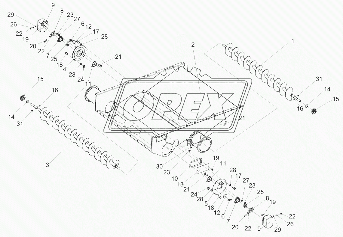 Блок шнеков КЗК-10-0218010А