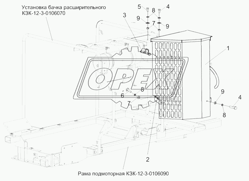 Установка ограждения КЗК-12-3-0106330Г