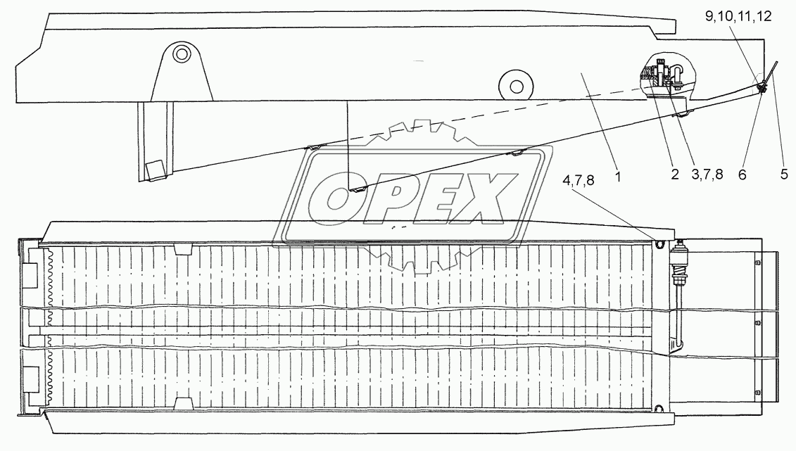 Стан решетный нижний КЗК 0240000