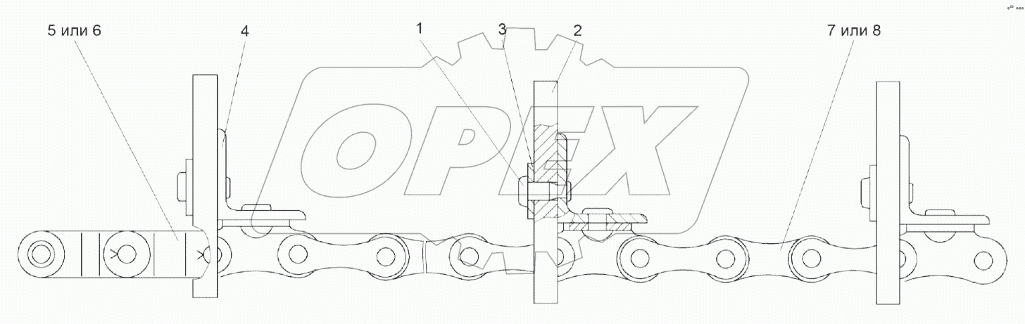  Цепь элеватора КЗК 0214160А