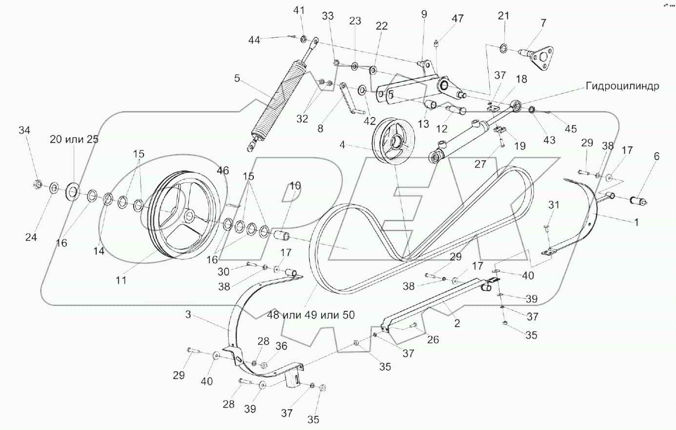  Привод горизонтального шнека КЗК-10-0221000