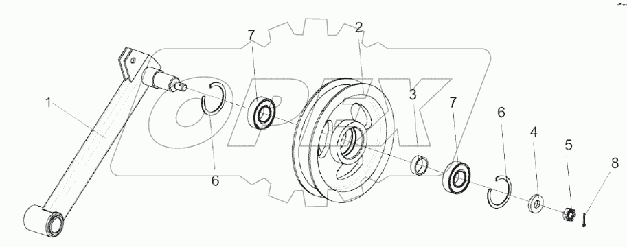  Рычаг КЗК 0100620
