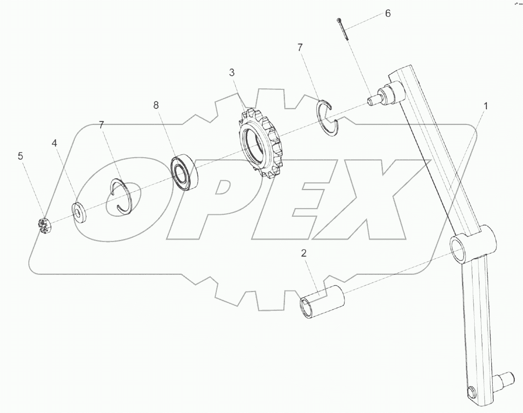 Рычаг КЗК 0100680