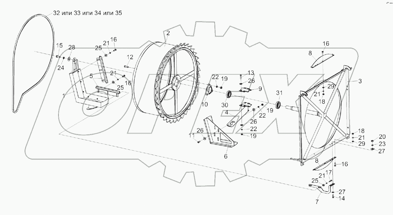  Экран вращающийся КЗК-8А-0112020