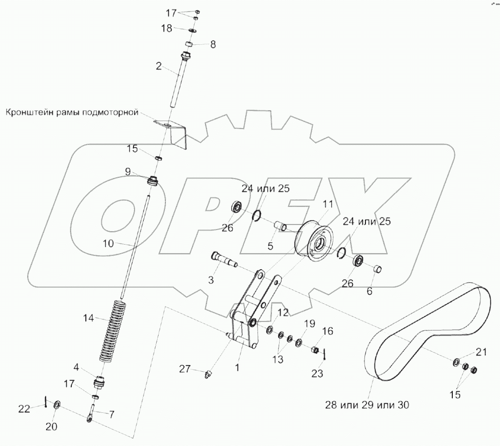  Привод гидронасоса КЗК-8А-2-0222500