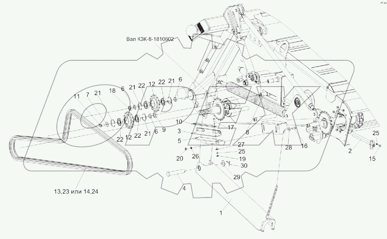  Камера наклонная. Привод транспортера