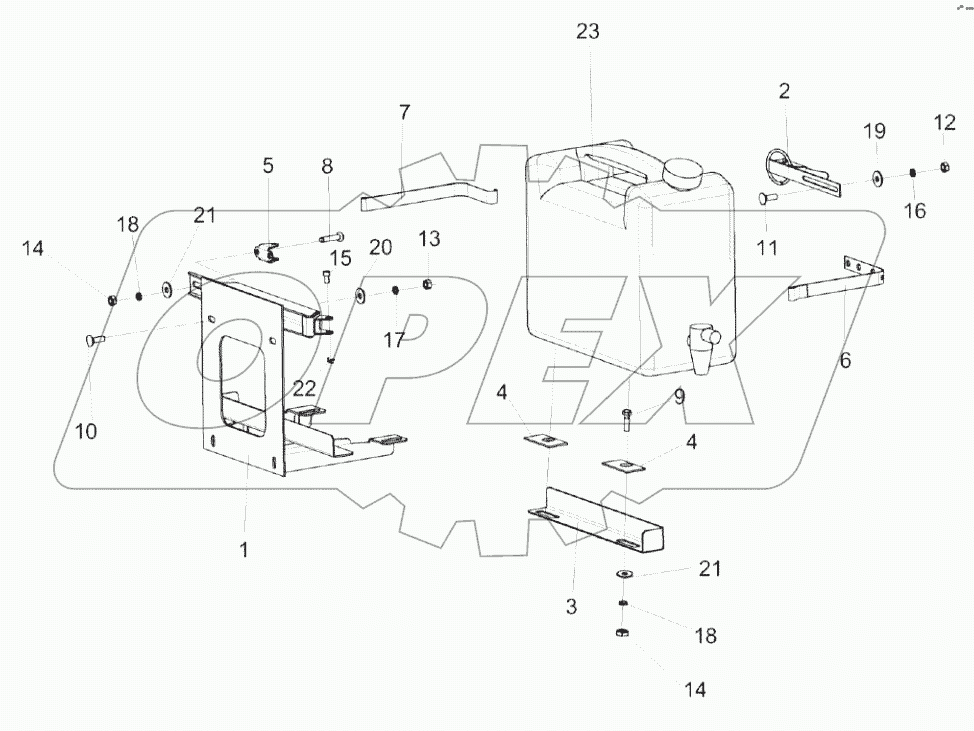  Установка бачка КЗК-8М-0100100