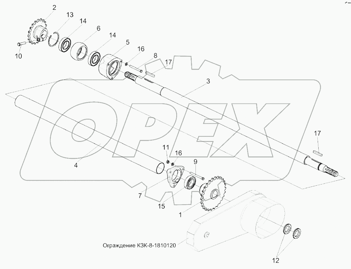  Установка вала КЗК-8-1810602