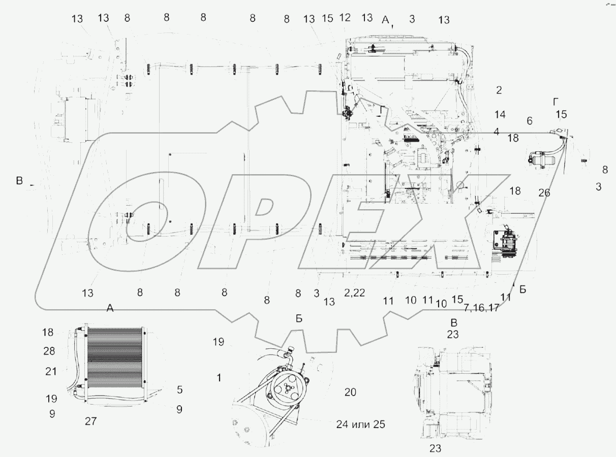  Установка оборудования кондиционера КЗК-8М-0113010