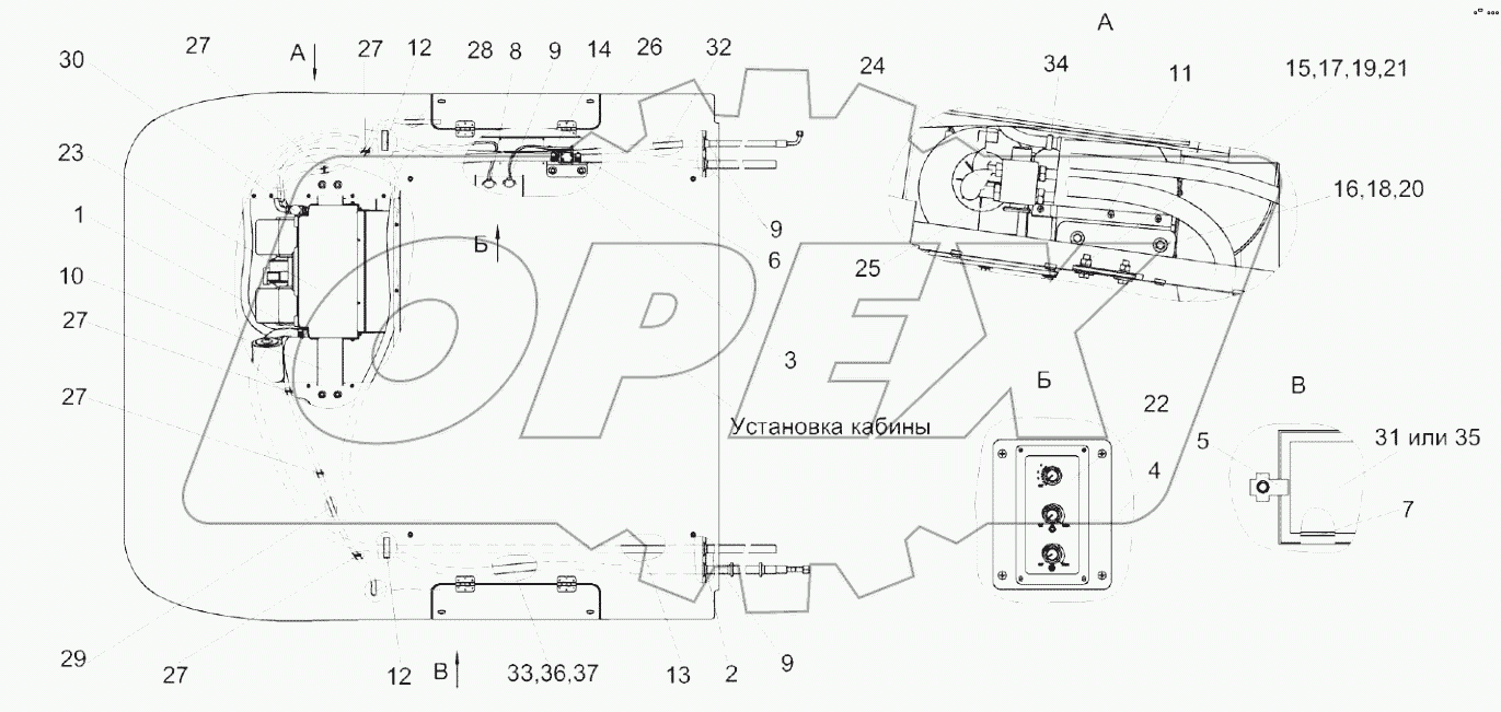  Установка испарителя КЗК-8М-0113020