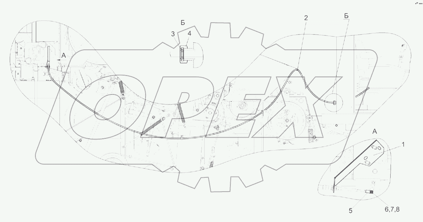 Установка троса ГСТ КЗК-8-0119150-01