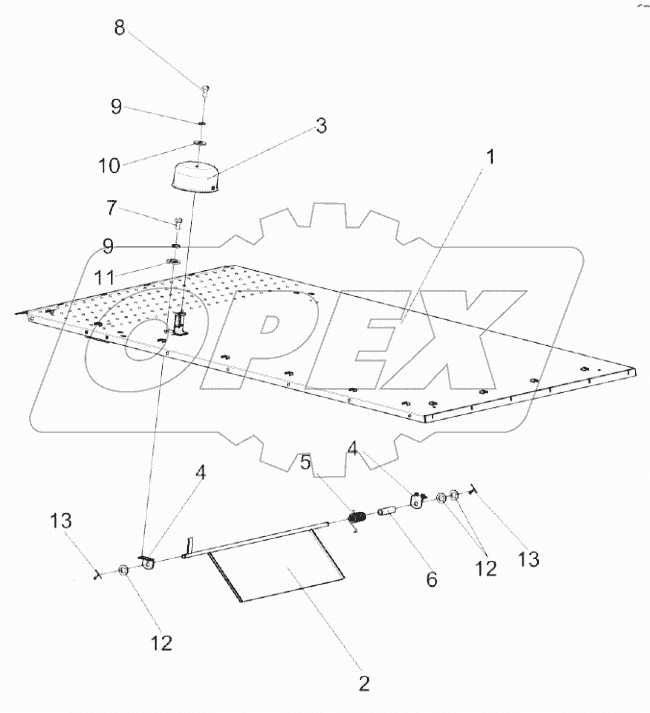  Крыша КЗК-8A-10-2-0228140