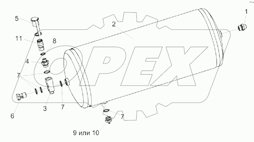  Ресивер КЗК-12А-1-0800050