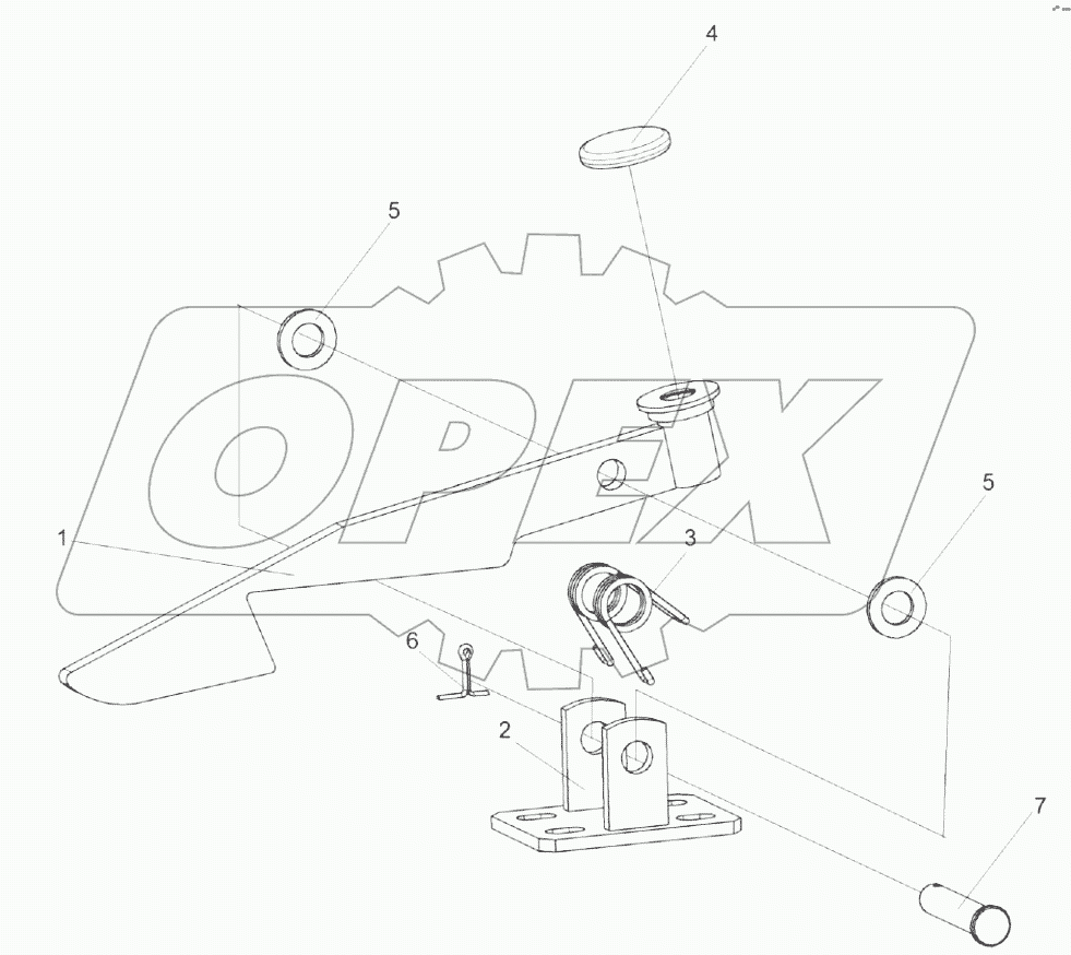  Механизм фиксации трапа КЗС 0117100