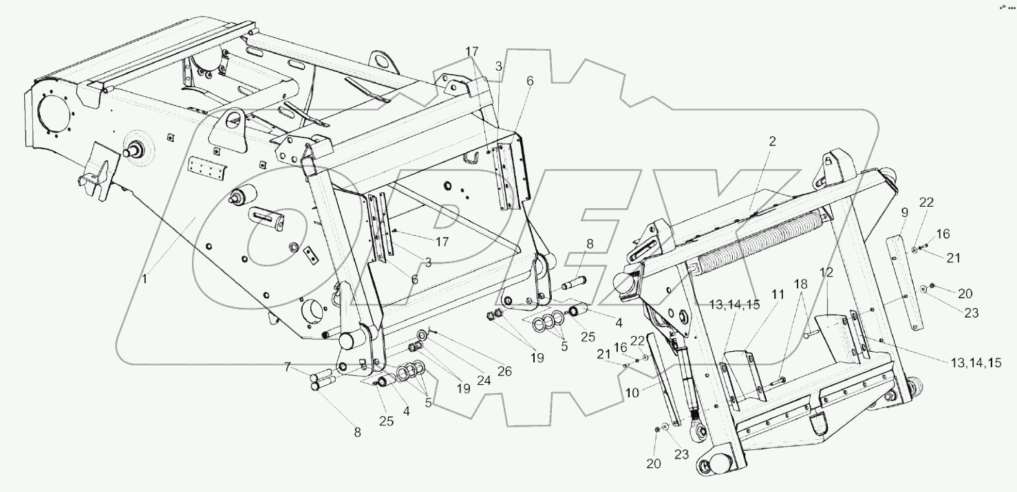  Установка рамки переходной КЗК 1780000А