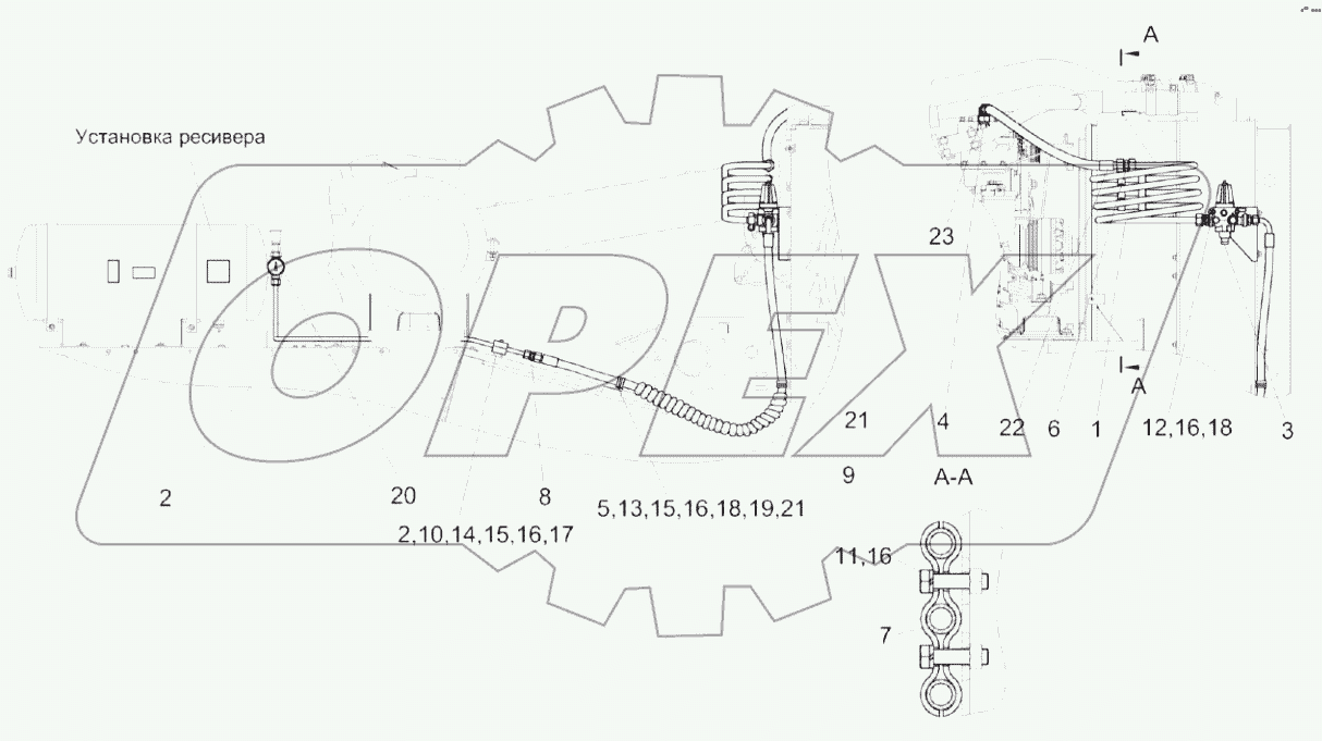  Пневмосистема КЗК-812С-2-0800000