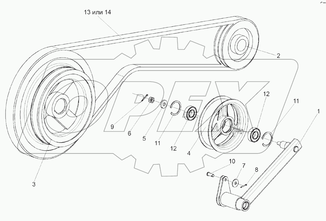  Установка рычага КЗК-12-0202820