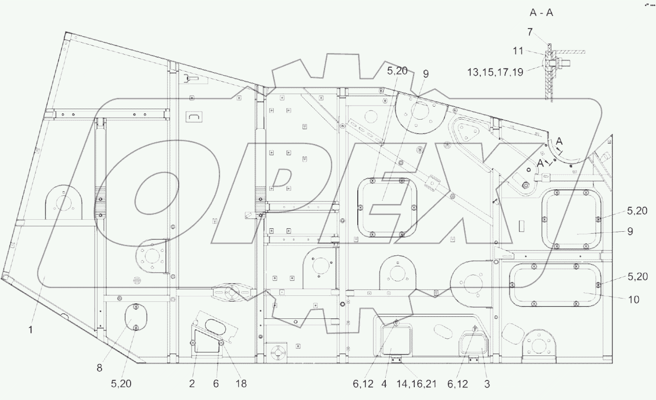  Боковина правая КЗК-8А-0202060
