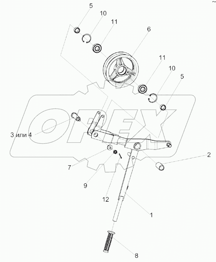  Рычаг КЗК 0202410В