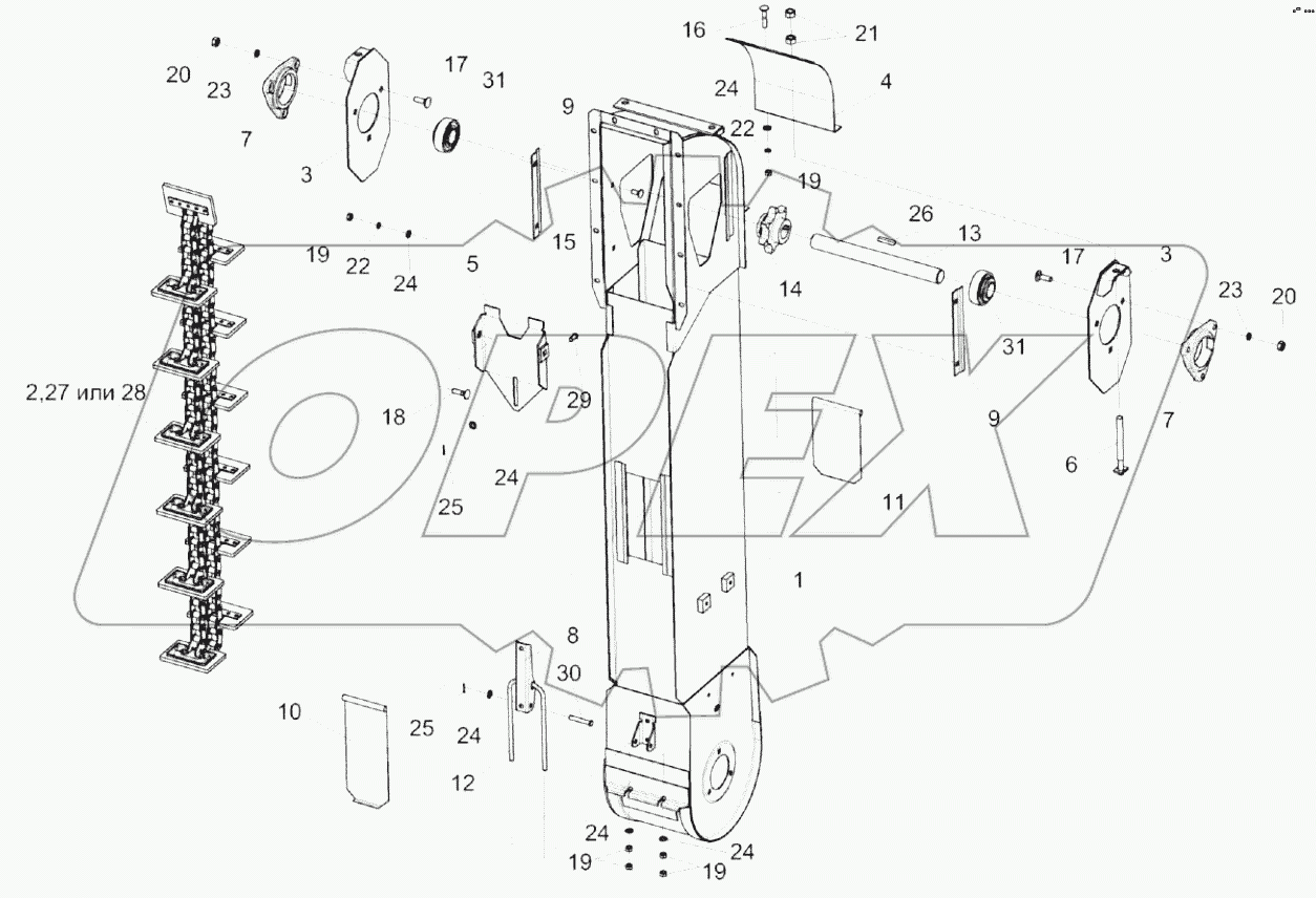  Элеватор колосовой КЗК 0208000А-03