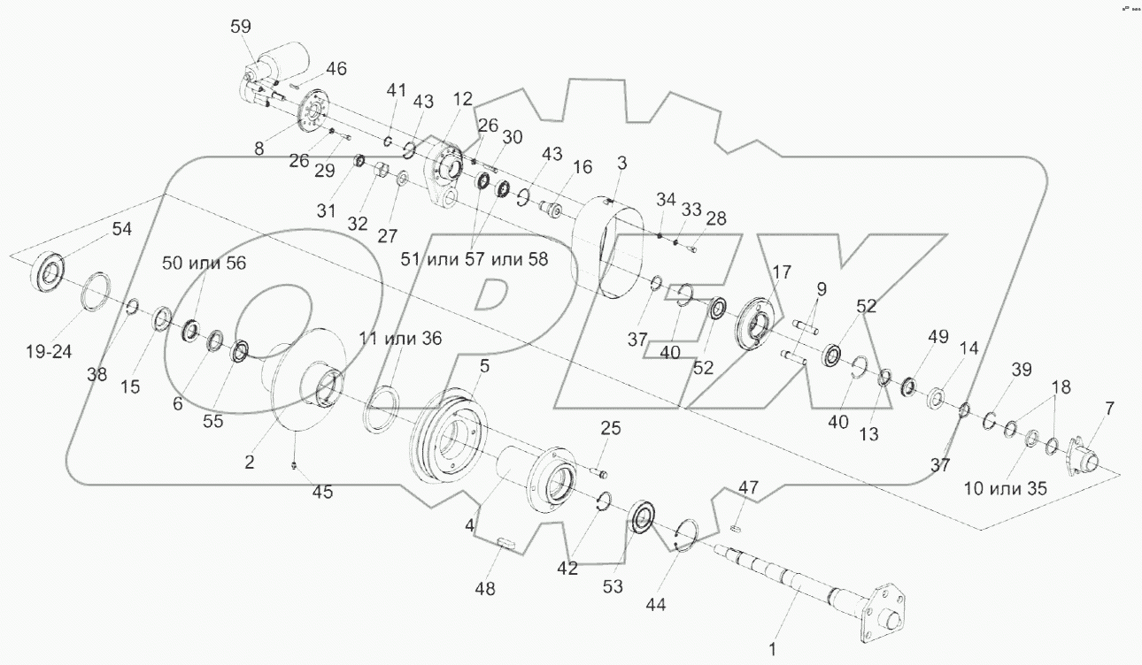  Контрпривод вариатора КЗК-7-0202500Б