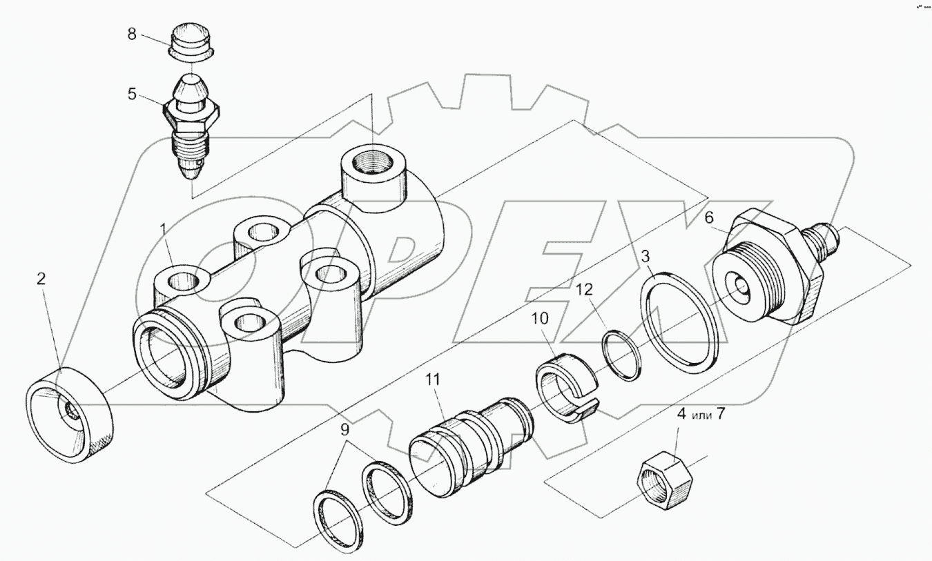  Гидроцилиндр тормоза МК-23М.03.220А