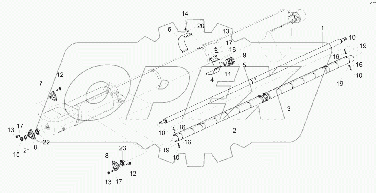  Шнек выгрузной КЗК-8-0206000-01