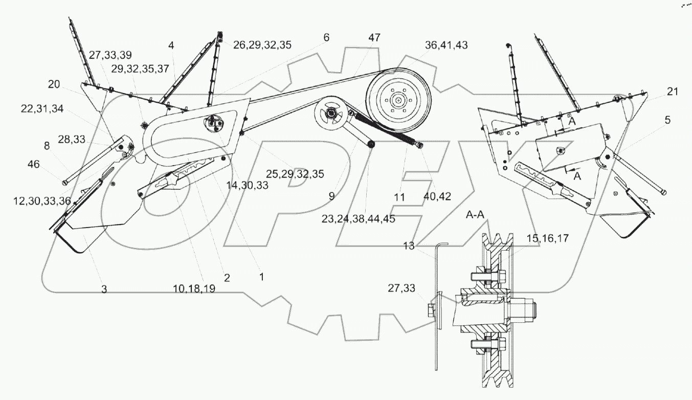  Установка соломоизмельчителя КЗК-8-0290600