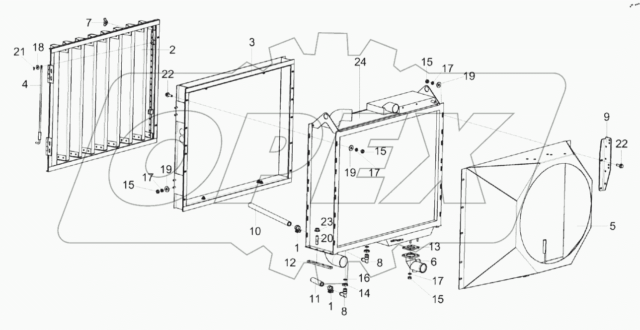  Установка радиатора КЗК-8-8-0106040