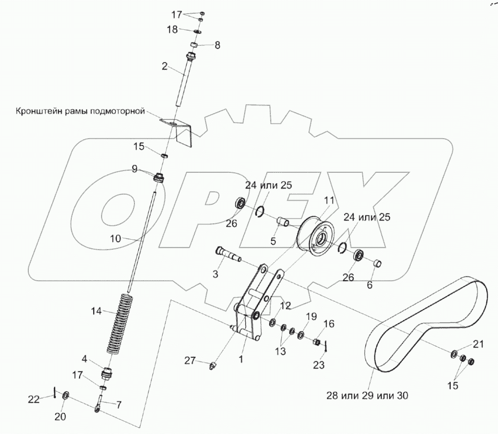  Привод гидронасоса КЗК-8А-2-0222500