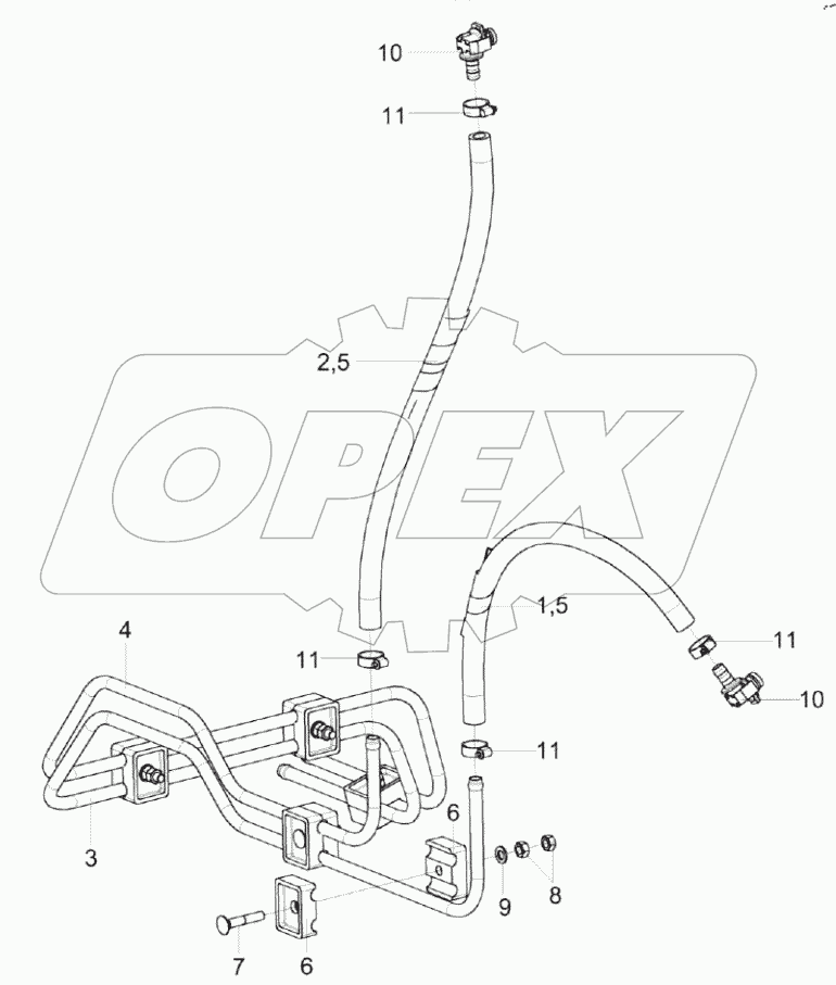 Установка топливопроводов КЗК-8-8-0126100