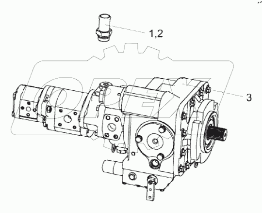  Гидронасос КЗК-8А-0601100-01