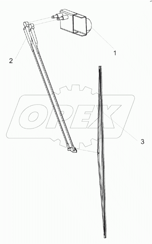  Установка стеклоочистителя КЗК-12-0120810
