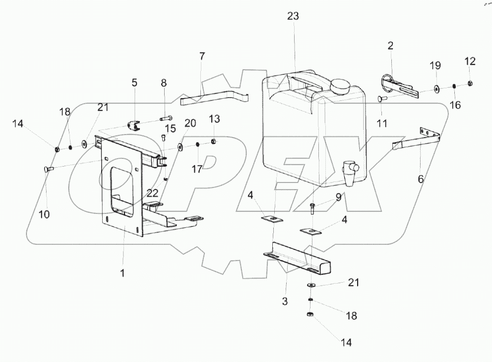  Установка бачка КЗК-8М-0100100