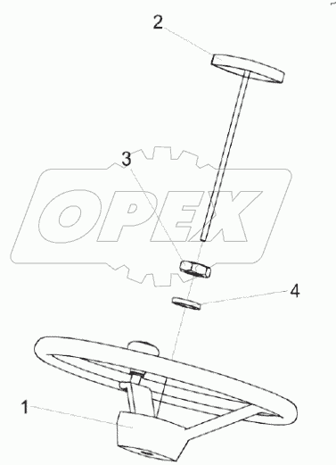  Установка колеса рулевого КЗК-12-0122600-02