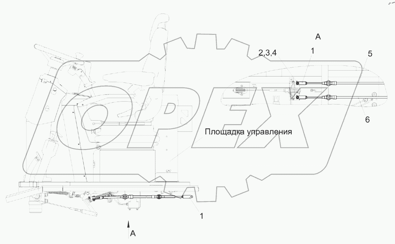  Установка тросов КЗК-8-8-0119070