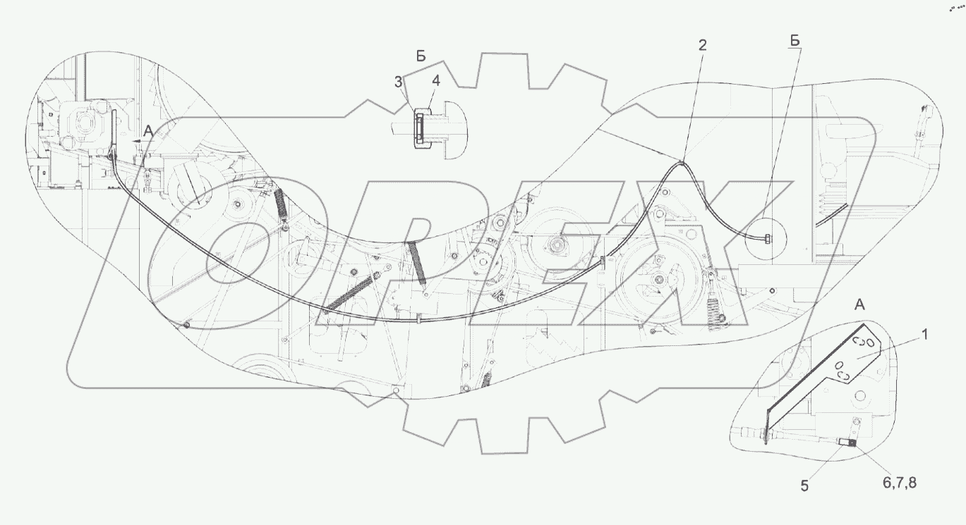  Установка троса ГСТ КЗК-8-0119150-01