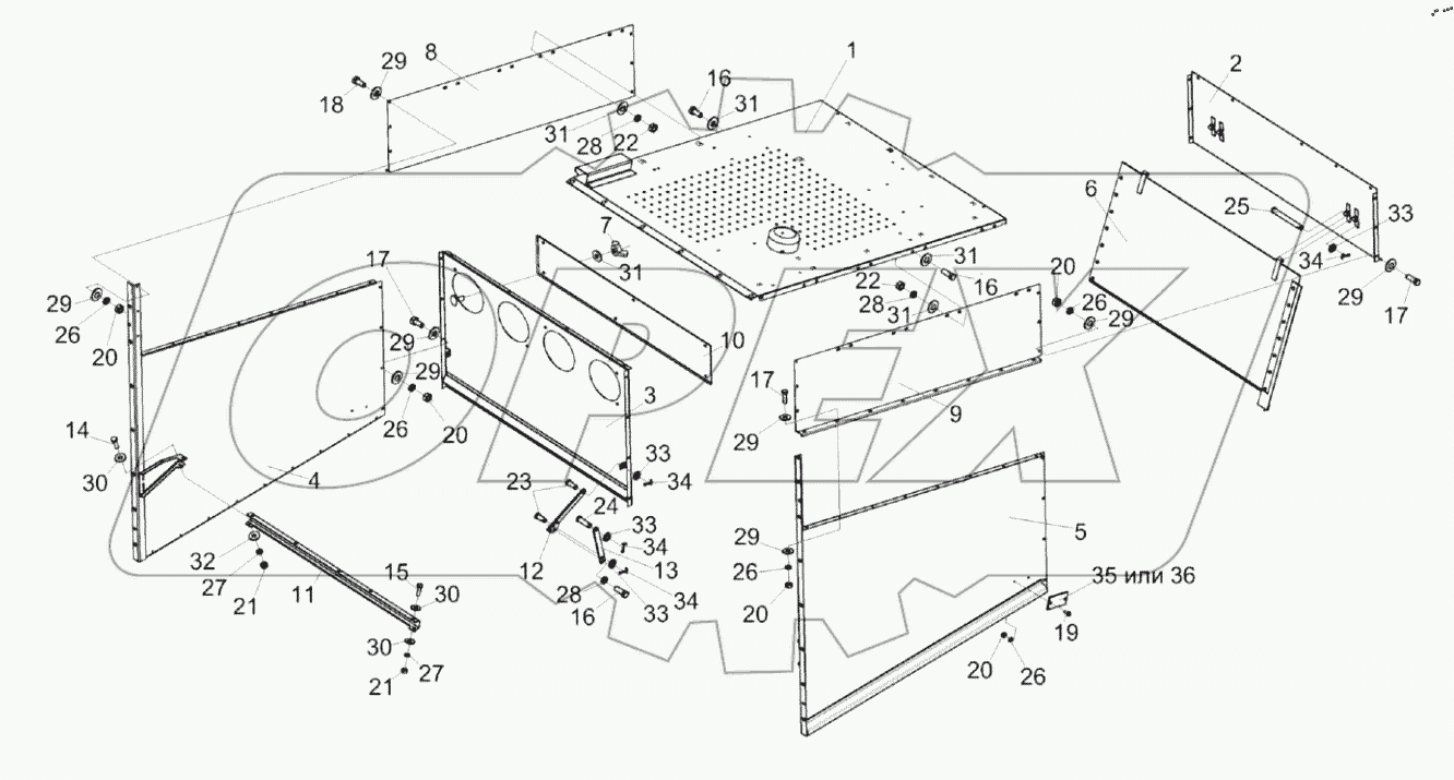  Капот КЗК-8-6-0228300