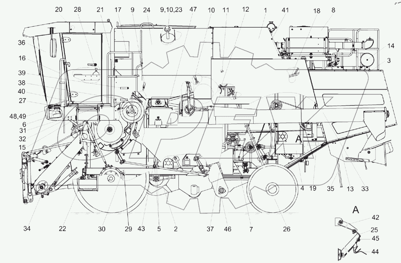  Молотилка самоходная КЗК-8-8-0100000-02