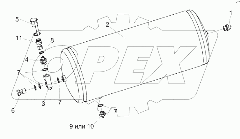  Ресивер КЗК-12А-1-0800050