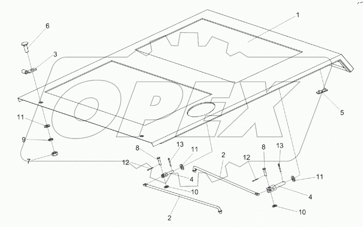  Крыша КЗК-8А-2-0124000