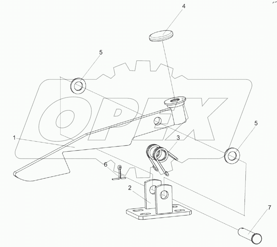  Механизм фиксации трапа КЗС 0117100