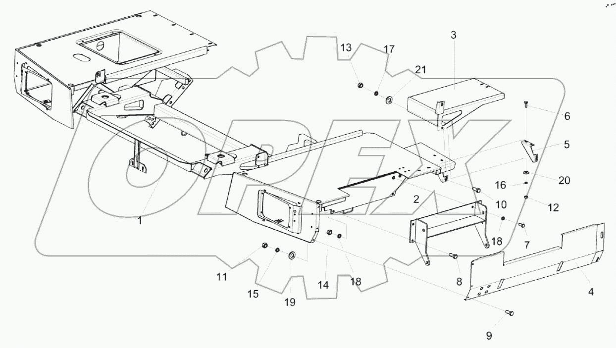  Подрамник КЗК-8-3-0121000