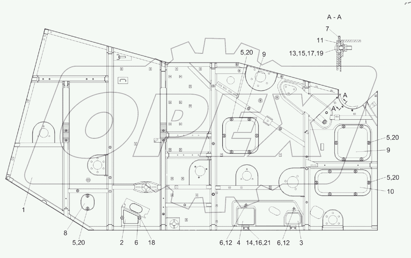  Боковина правая КЗК-8А-0202060